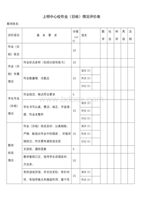 作业检查评价表.doc